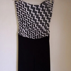 Dots Chevron strapless wide leg jumpsuit women's size small